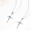 Love Heart-shaped Cross Necklace for Women, Personality Belief Pendant Collarbone Chain