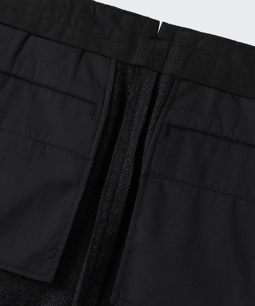 MUSINSA STANDARD Wool Blend Traditional One-Pleat Tapered Slacks [Charcoal Gray]