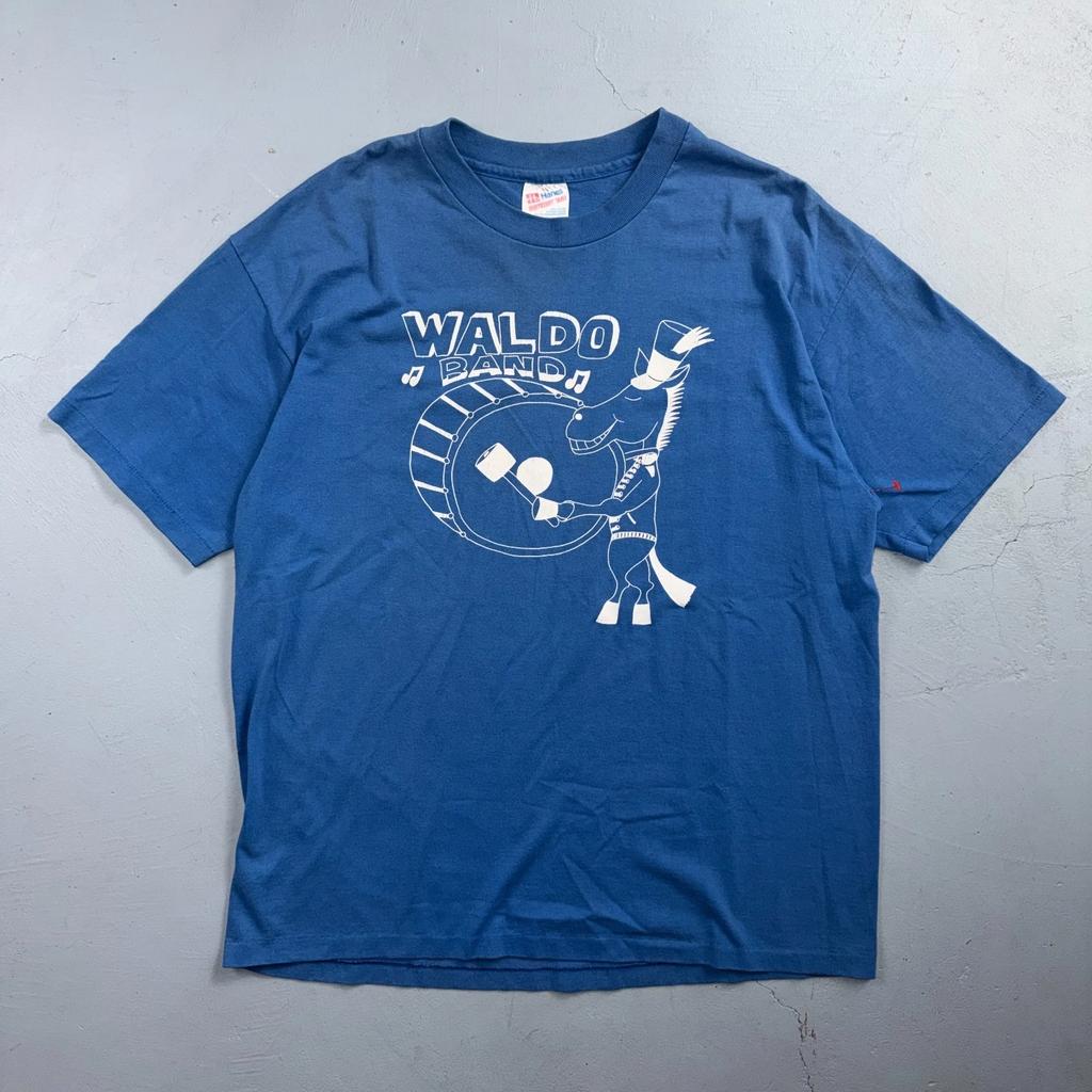 Waldo VTG Band Oregon 90s Horse Animals Donkey Running Track 1990s Funny Cute