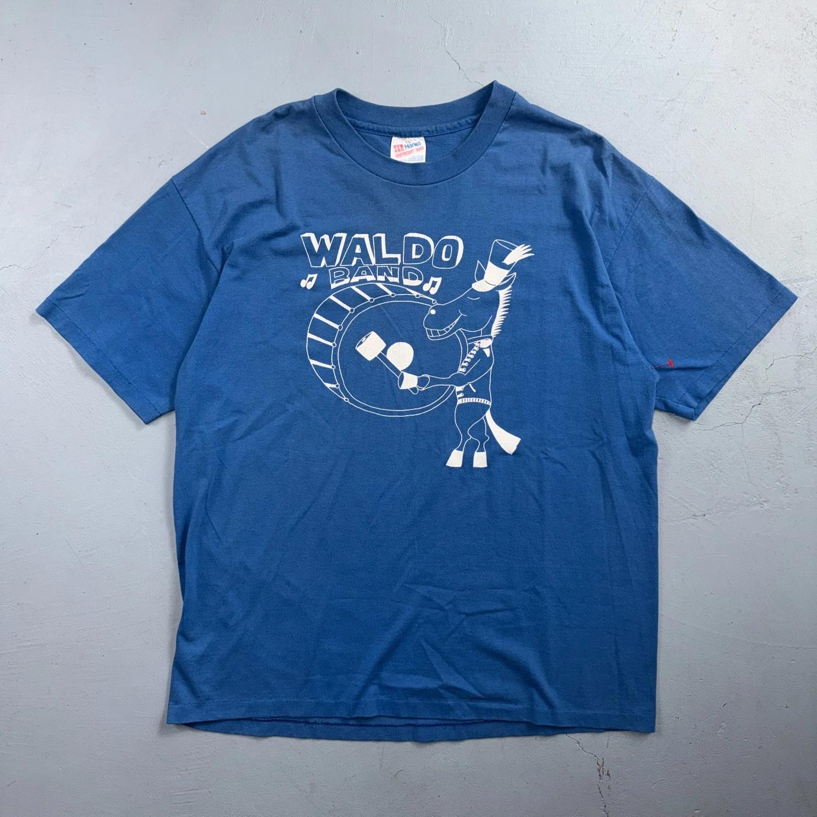 Waldo VTG Band Oregon 90s Horse Animals Donkey Running Track 1990s Funny Cute 2XL