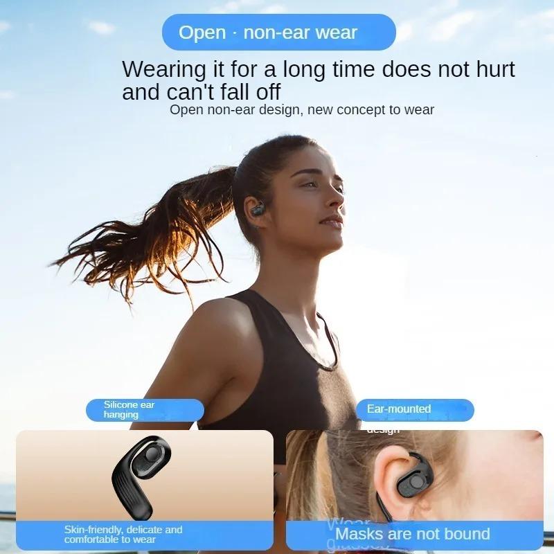 Single Ear Open Ear TWS Wireless Headphones with Long Battery Life Bluetooth 5.3 Gaming Headset