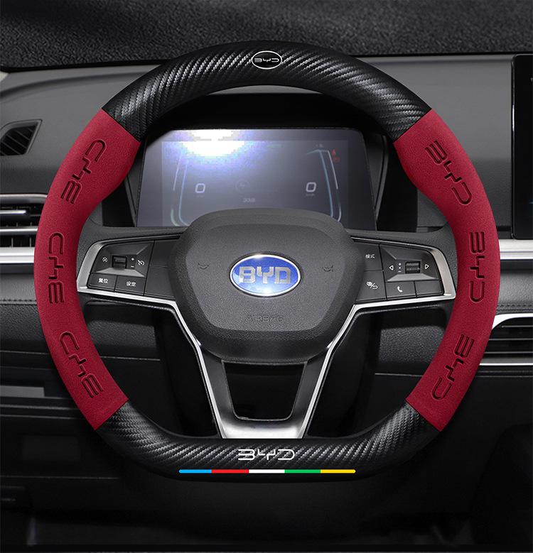 3D-geprägte Lenkradabdeckung für BYD Qin, Han, Tang, Song, Yuan, e2, Destroyer, Dolphin