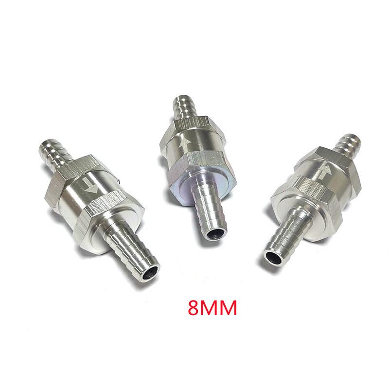 Fuel Check Valve Aluminum Alloy 4/6/8/10/12/14mm High Temp Resistance Automotive One Way Valve