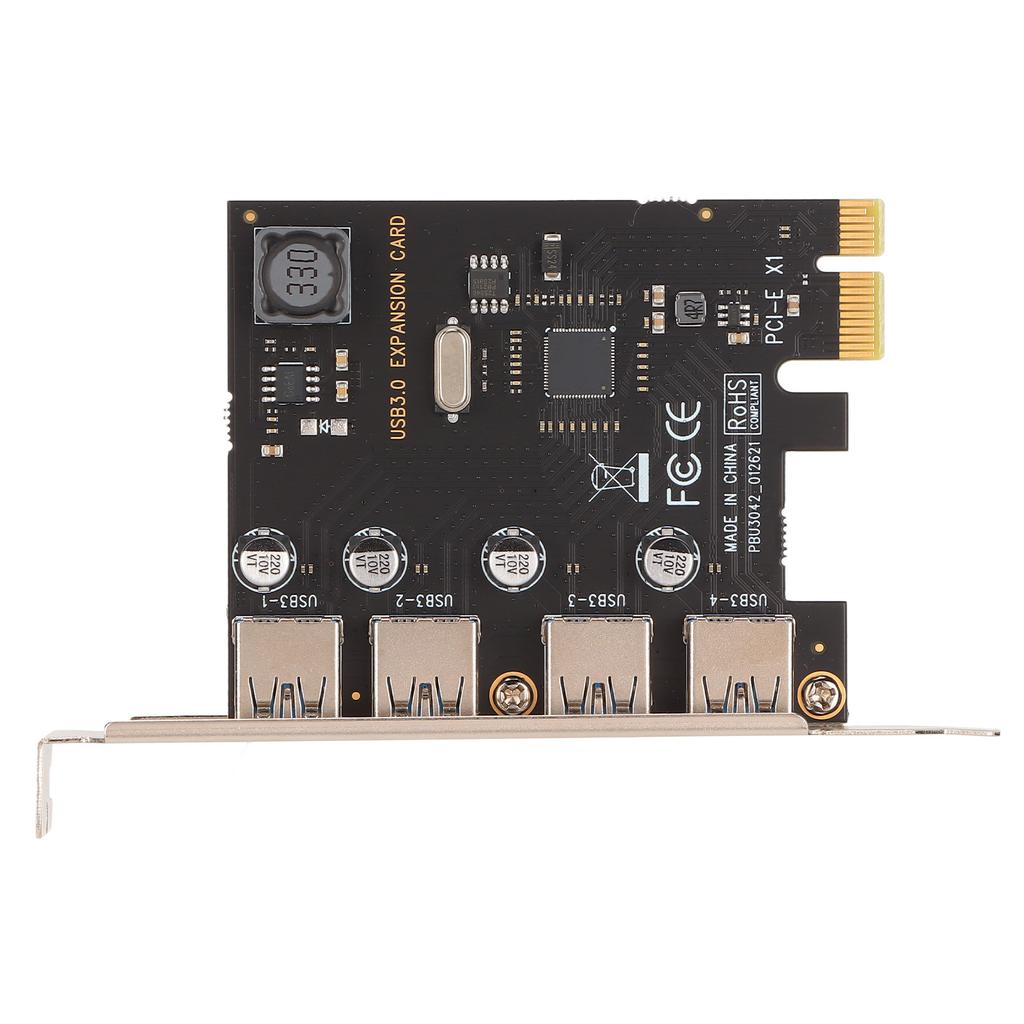 Rozšiřující karta PCI E na USB 3.0 4 porty 5 Gb/s Vysokorychlostní Napájení Volný přenos Rozšíření USB3.0