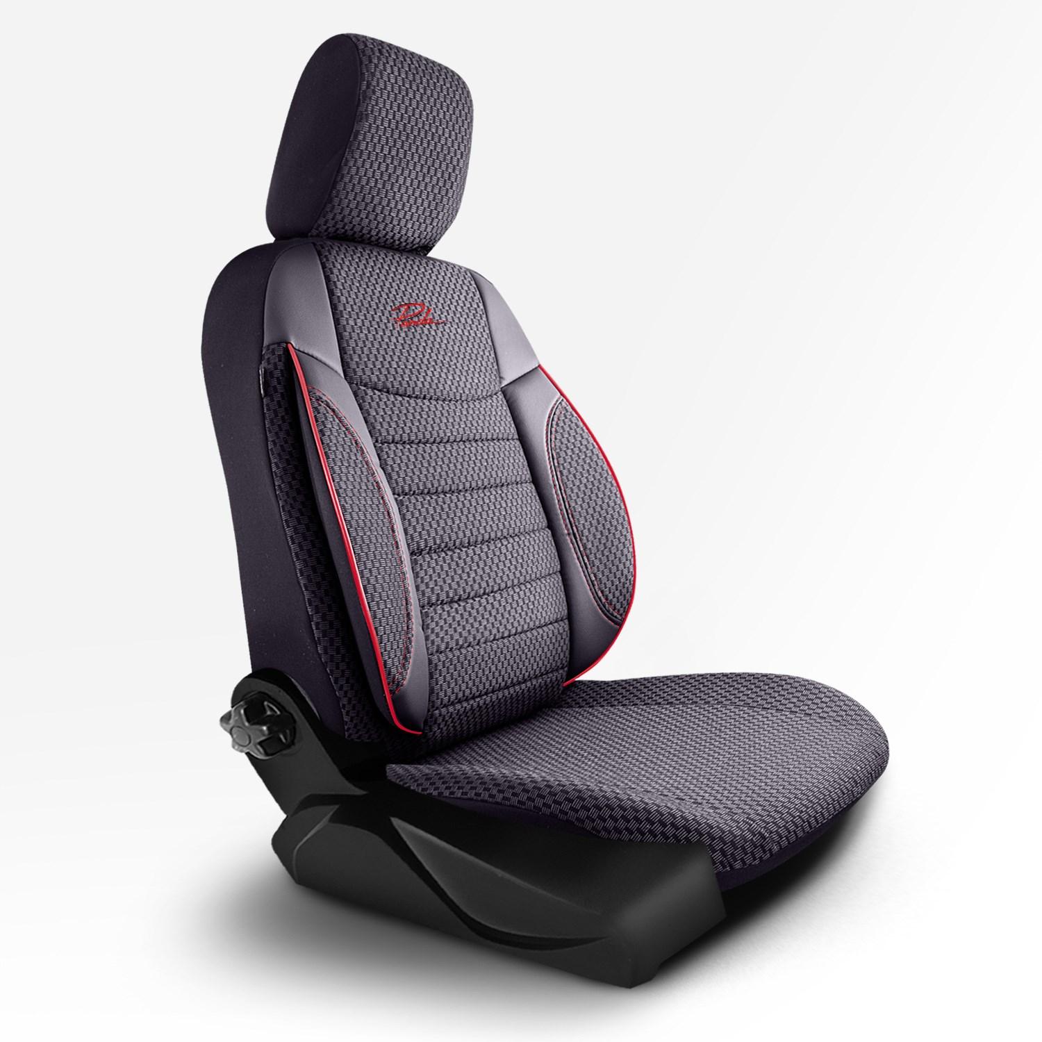 

ЧЕХОЛ АВТОКРЕСЛА ИЗ ТКАНИ ELEGANT SERIES Черный Красный