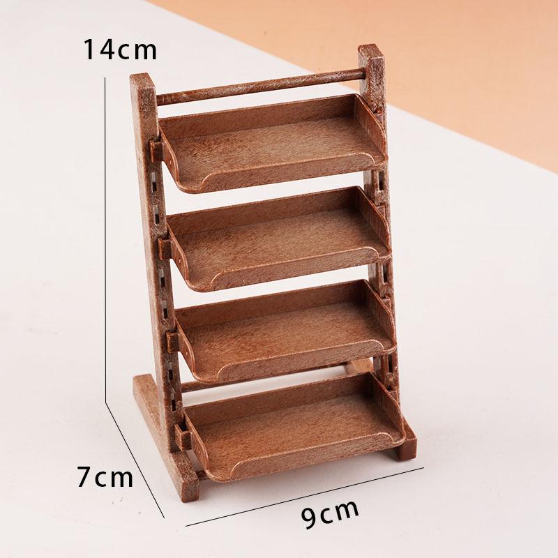 1Pcs Doll House Mini Furniture Decoration Accessories 1/12 Dollhouse Supermarket Display Shelf Bread Rack Flower Stand Model