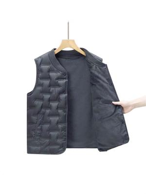 Men's Lightweight Fashionable Winter Down Vest with Fleece Lining