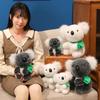 1 Stück 18/25/30cm Kawaii Plüsch Koalabär Plüschtiere Niedlicher Koala mit Blättern Plüschtier Puppe Realistisches Koala Spielzeug für Baby Mädchen Geschenk