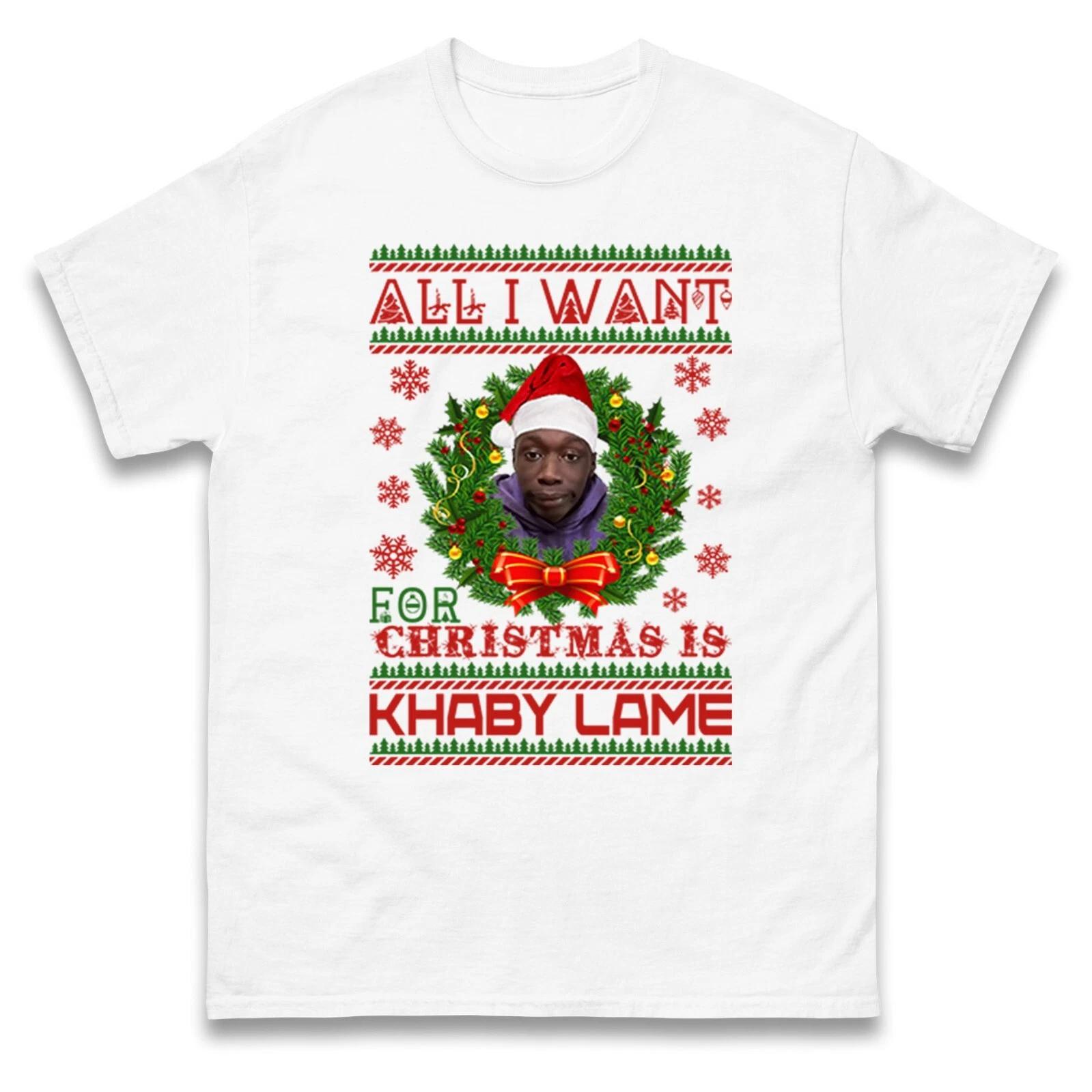 All I Want For Christmas is Khaby Lame T Shirt,Fun Festive Holiday Christmas Tee 3XL