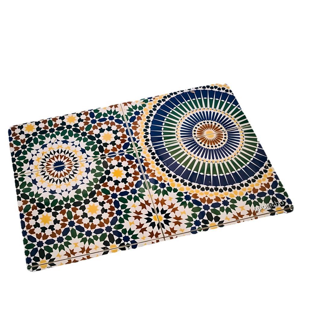 Retro Tile Carpet Entry Door Mat Non-Slip Foot Mat
