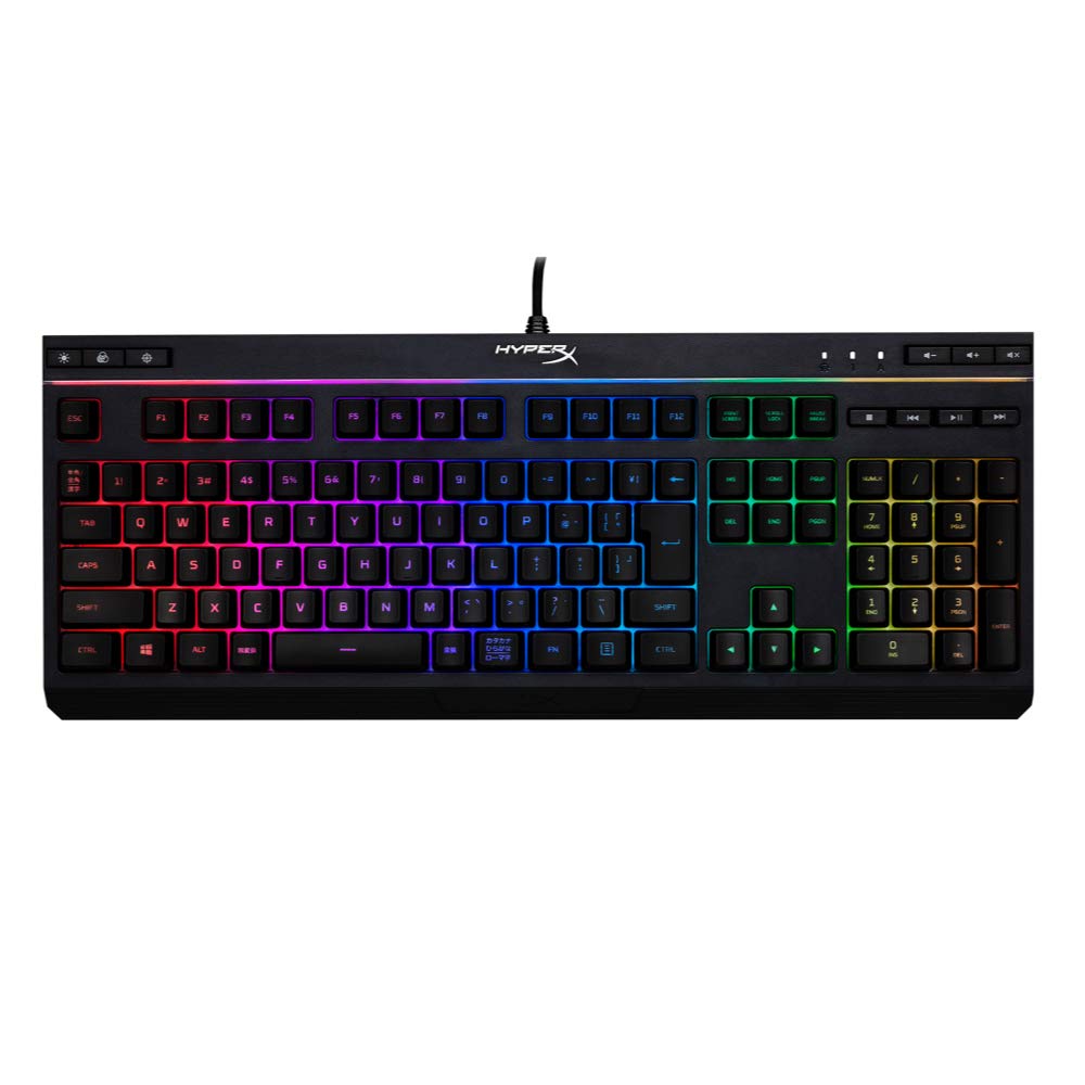 

Ігрова клавіатура HyperX Alloy Core RGB для геймерів, світлодіодне підсвічування, водонепроникність, 2 роки гарантії [японська розкладка] HX-KB5ME2-JP ( 4P4F5AJ#ABJ ) чорний