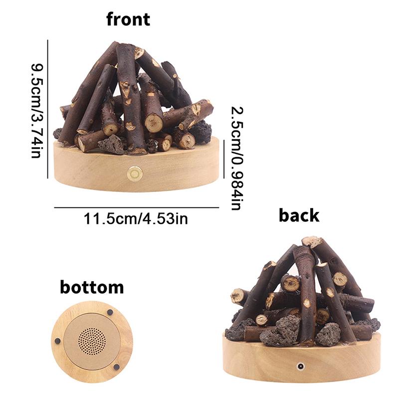 

Настольная лампа-костер, деревянный декор - Беспламенная светодиодная лампа для создания атмосферы, светодиодный ночник, деревянный костер, светодиодная диммируемая лампа G