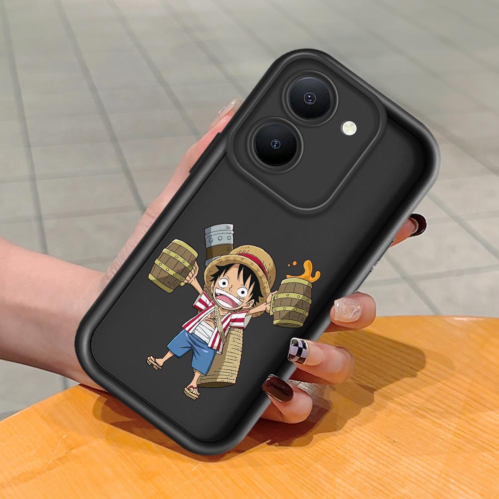 Soft Silicone Square Ladder Printing Pattern Phone Casing Full Cover Camera Shockproof Protection Rubber Case for Vivo