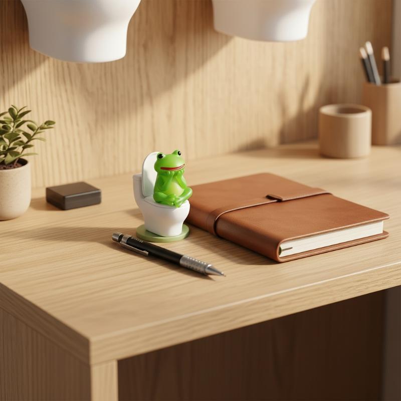 

Luxury Funny Toilet Frog Figurine Decorative Sculpture With Humor Gift For Adult Home Display Frog Statue 1pc