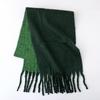 Mohair scarf women's winter two-color soft waxy thickened autumn and winter coarse fringed versatile couple scarf