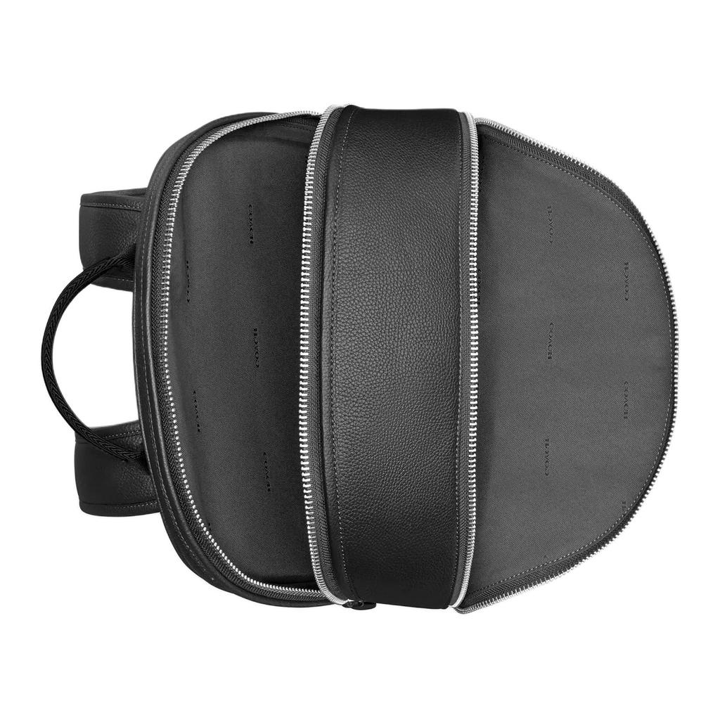 Coach Charter 30 Logo Zip Closure Leather Backpack Large Men Backpack Charcoal CV928-CHR