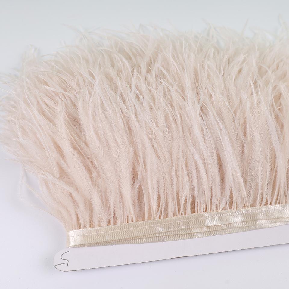 13-18CM 6M Ostrich Feather trim Cloth Belt for sewing DIY feather ribbon fringe Wedding dress clothes decoration