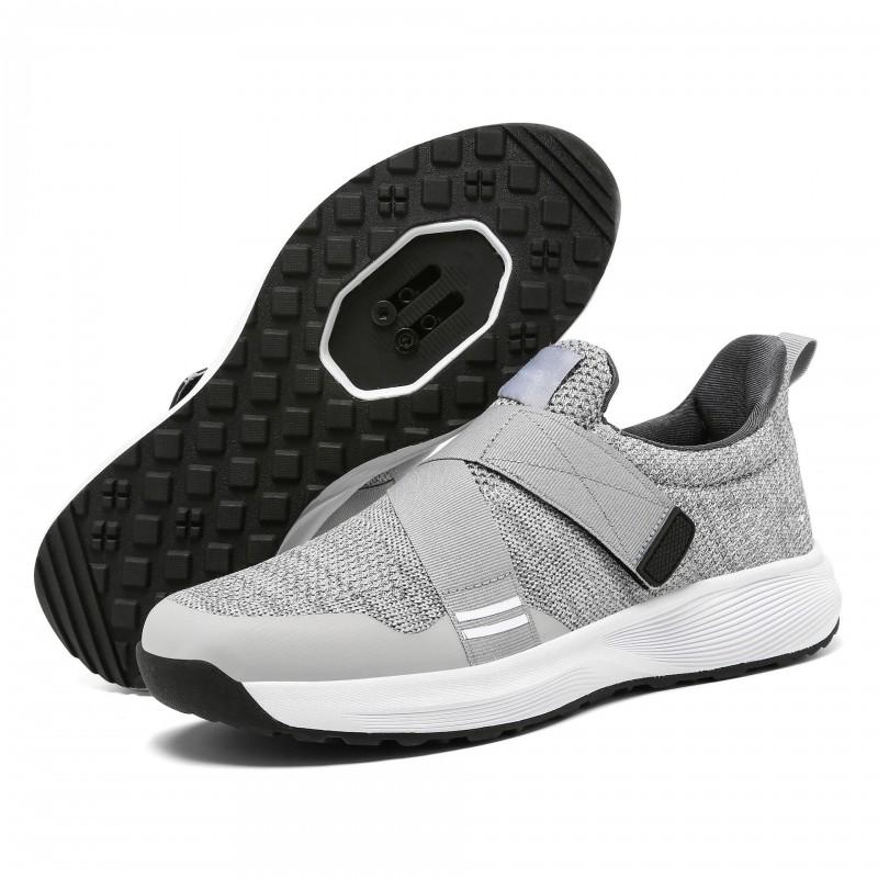 Mens Cycling Shoes Breathable Mountain Bike Flat Pedal Compatible Non-Lock Footwear