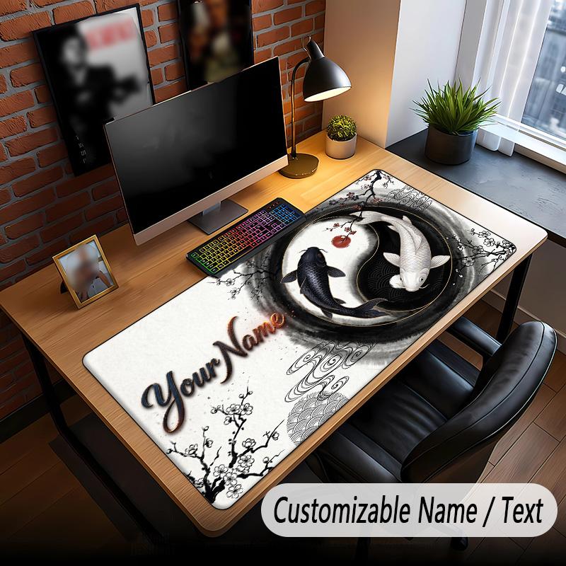 Music General Theme Custom Mouse Pad Personalized With Name Text Customized Desk Mat For Office Home Decor
