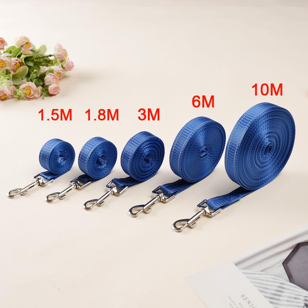 

Nylon Dog Leash Reflective Traction Rope for Small Large Dogs Outdoor Training Walking Puppy Lead Belt Long Lanyard Pet Supplies 10m синий