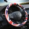 Car Steering Wheel Cover D-Shaped Handlebar Cover Summer Breathable Non-Slip Sweat-Absorbent Linen All-Season Universal Cartoon Cute for Women