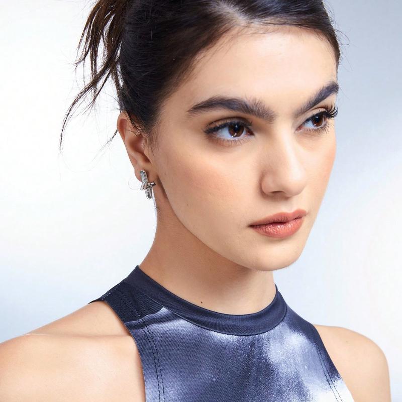 1pair Fashionable Star Design Hoop Earrings for Women for Daily Decoration