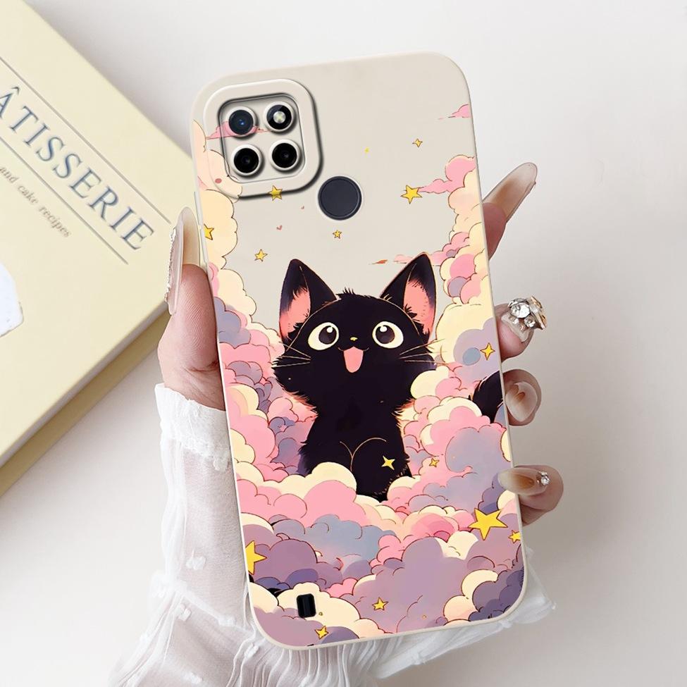 For Realme C21Y RMX3261 RMX3263 C25Y RMX3269 Cover For Realme C21Y Case Cute Cat Funny Cool Fashion Silicone Shockproof Bumper