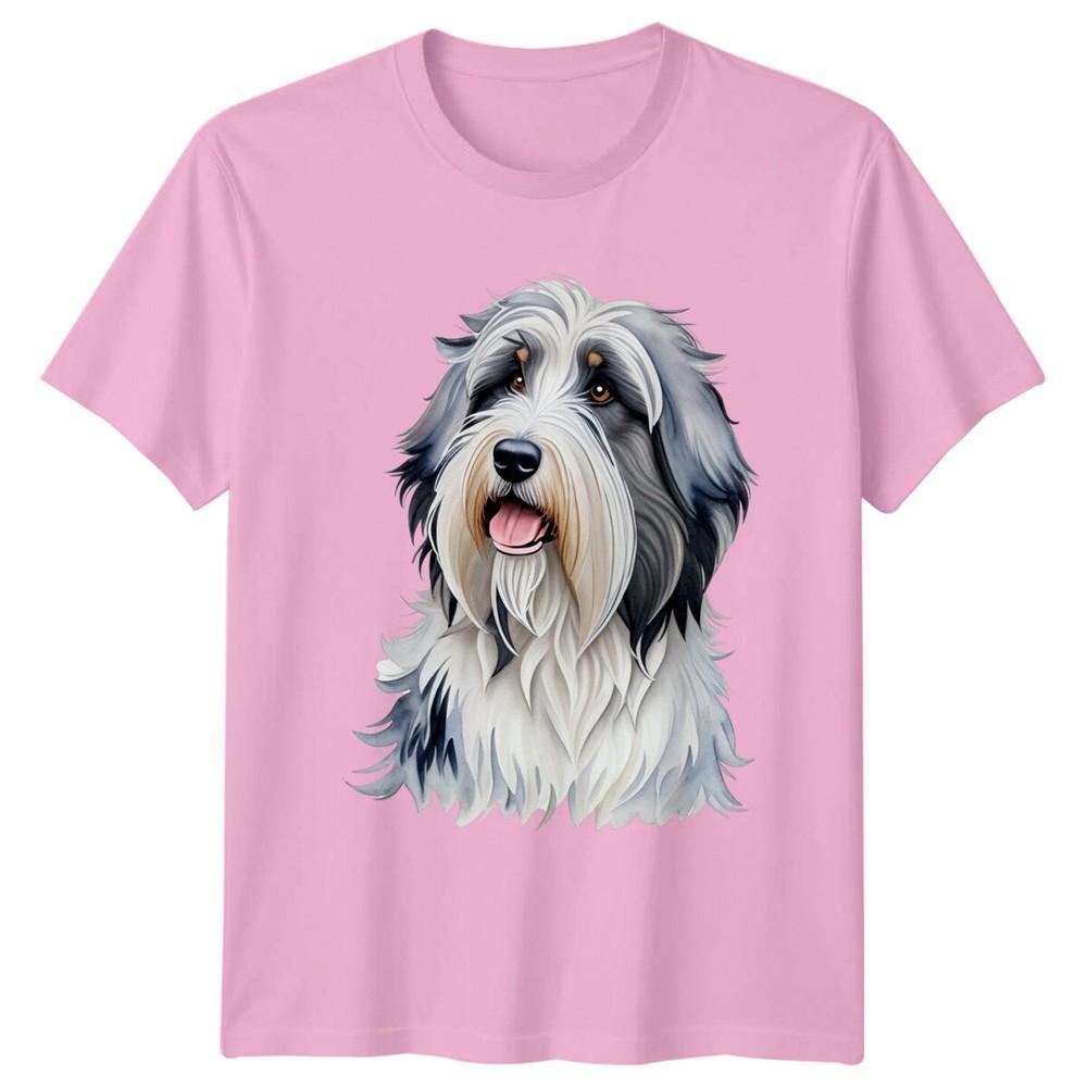 Cute Bearded Collie Dog Portrait TShirt Dog Breed Tee