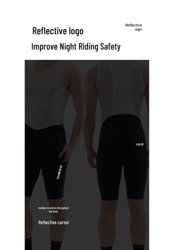 INBIKE Herren Sommer Radsport Trägerhose - Bequem, Strapazierfähig mit Professionellem Gepolstertem Sitz für Straßenradsport