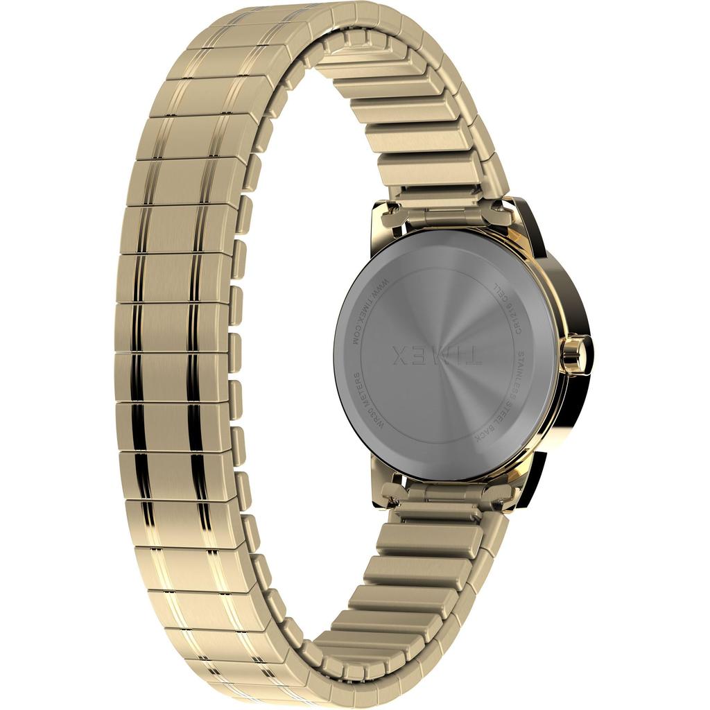 Zegarek Easy Reader Biała tarcza Mosiężne szkło mineralne Kwarcowy zegarek marki TW2W52400 Złoty [TIMEX] Damski [Element]