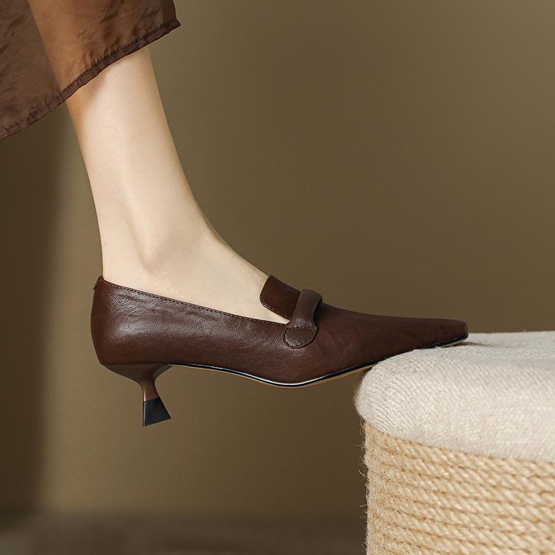 2025 new small versatile skirt comfortable and comfortable temperament medium mouth thin heel women