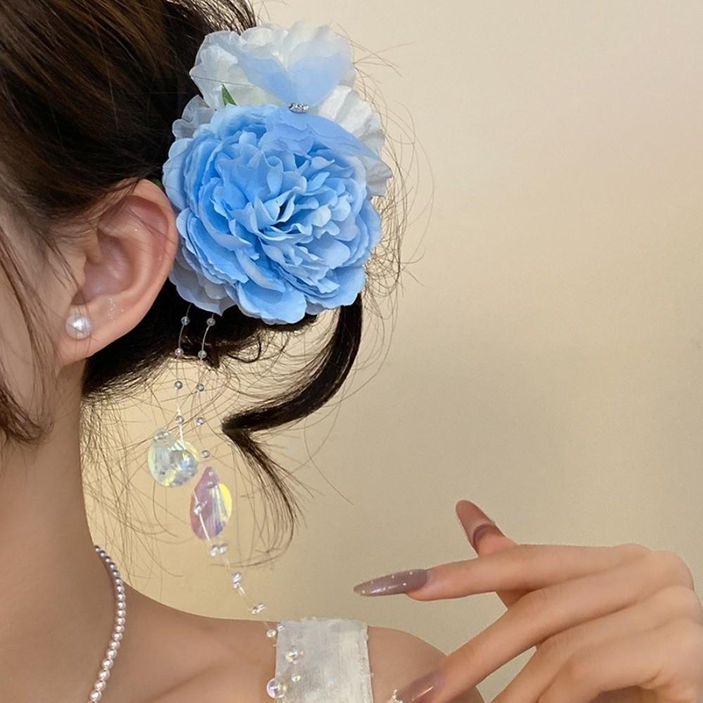 Pearl Hanfu Hair Accessories Tassel Chinese Style Hair Clip Exquisite Flower Hairpin  Women
