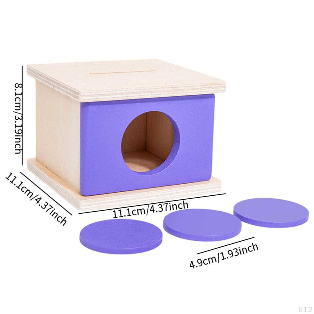 Object Permanence Box Coordination Training Fine Motor Skill Sensory Toy Wooden Block Early