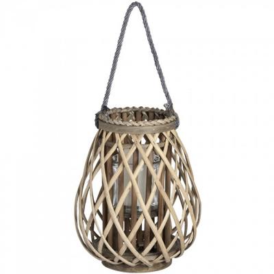 Wicker Bulbous Lantern