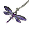 Dragonfly Vintage Ribbon String Purple Diamond Necklace Children'S Girl Necklace