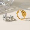 Ozean-Stil Goldstern Verstellbarer Edelstahlring für Damen
