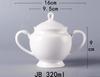 Handle White Porcelain Latte Coffee Milk Pot, Mini Milk Can, Sauce, Drainage Cup, Sugar Can, Coffee Utensils, Hotel Tableware