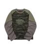 S'EST Camo Raglan Layered Sleeve Khaki