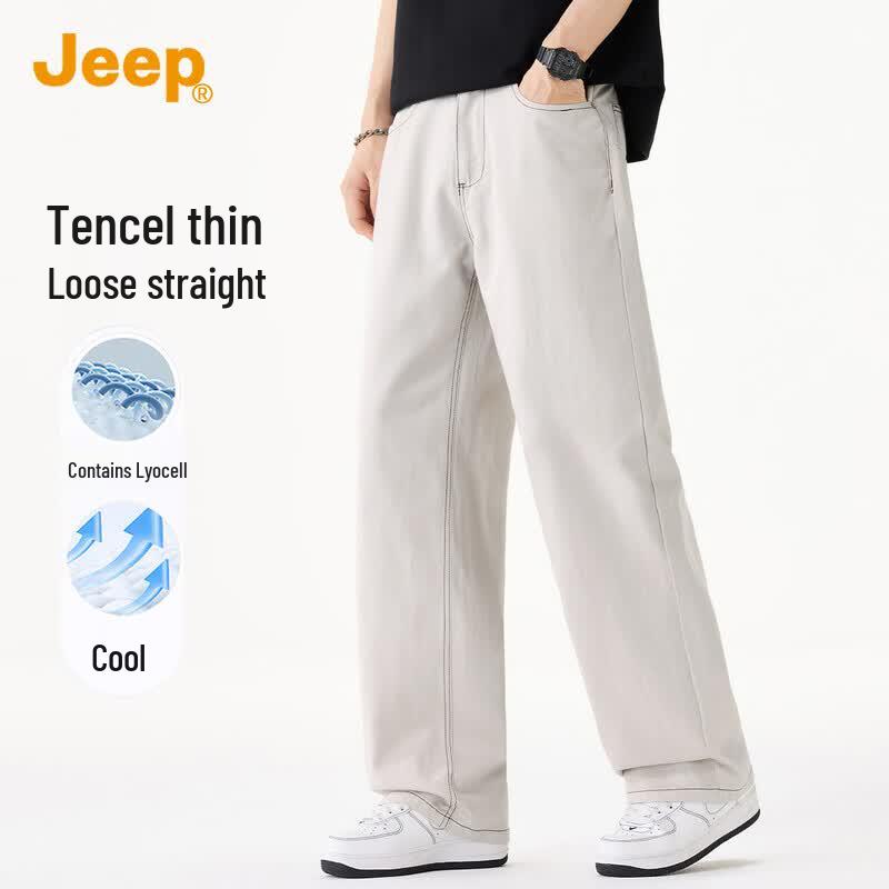 JEEP Men s Lyocell Blend Straight-Leg Casual Pants 38