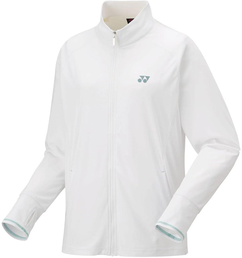 Yonex Knit White Medium Women's Warm-Up Shirt, (011),
