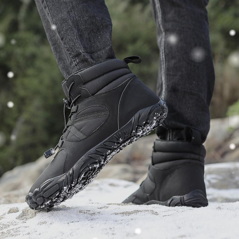 Herren Damen Wasserdichte Winterstiefel Schnee Barfuß Freizeitschuhe Outdoor Warme Arbeitsschuhe Knöchelschuhe für Trekking Klettern Wandern
