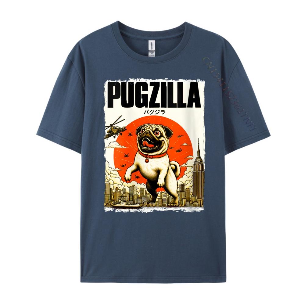 

Womens Funny Pugzilla Dog Lover Funny Japanese Pug Dog Lover Unisexs Designer T Shirt Unisex Clothes Camisetas Hombre Hip Hop 4XL