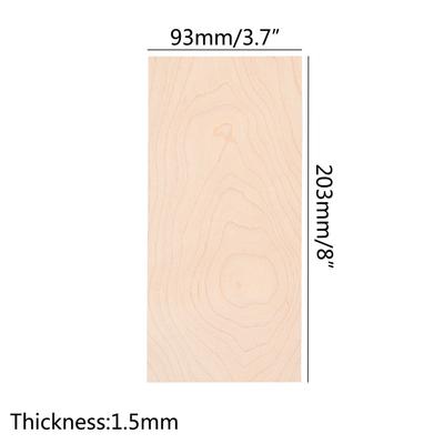 Muspor 3 Pcs Guitar Head Veneer Guitar Veneer Guitar Head Plate Neck Shims Maple Wooden Guitar Headplate DIY