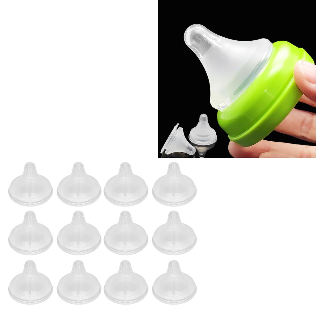 14Pcs Baby Bottle Nipple Silicone Soft Odorless Easy Cleaning Accessory for Replacement