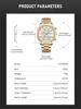 CURREN 8490 Men's Square Multifunctional Waterproof Wristwatch with Calendar Feature