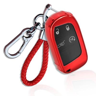 [FRACTAL CREATION] Fiat Avalto Compatible Key Case Key Cover with Carabiner Hook and Rope