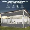 Clear Tarp Heavy-Duty PVC Vinyl Tarpaulin, 20Mil Transparent Waterproof Outdoor Tarps Cover