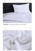 Washed Cotton 4-Piece White Bedding Set for Hotels and Guesthouses, Fitted Sheet Style