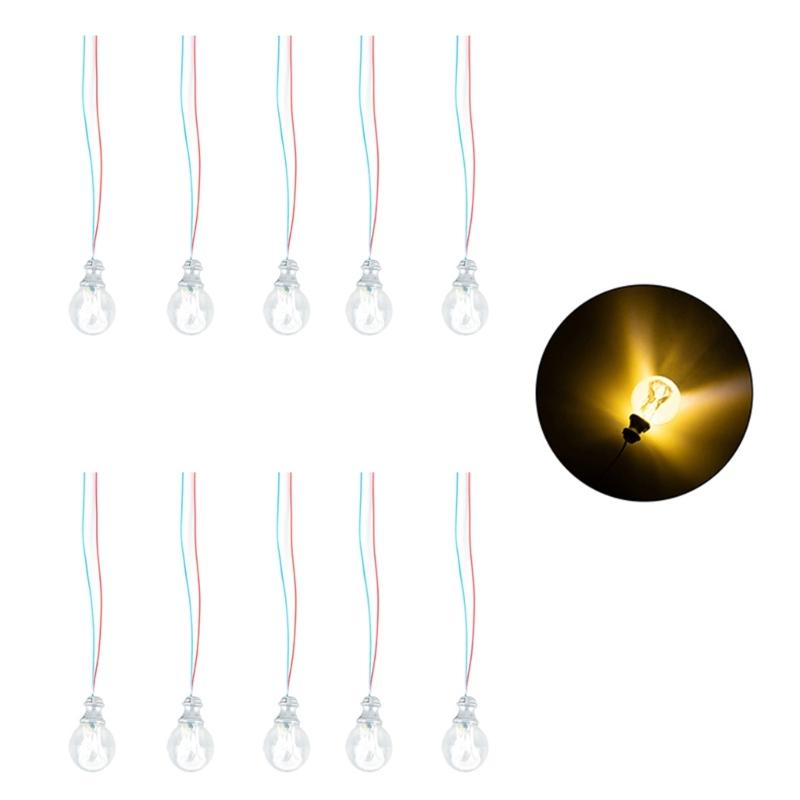 10 Stück LED Deckenleuchte Lampe Spur HO für Sandtisch Übung Deckenlampe für Puppenhaus Schlafzimmer, Küche und Badezimmer