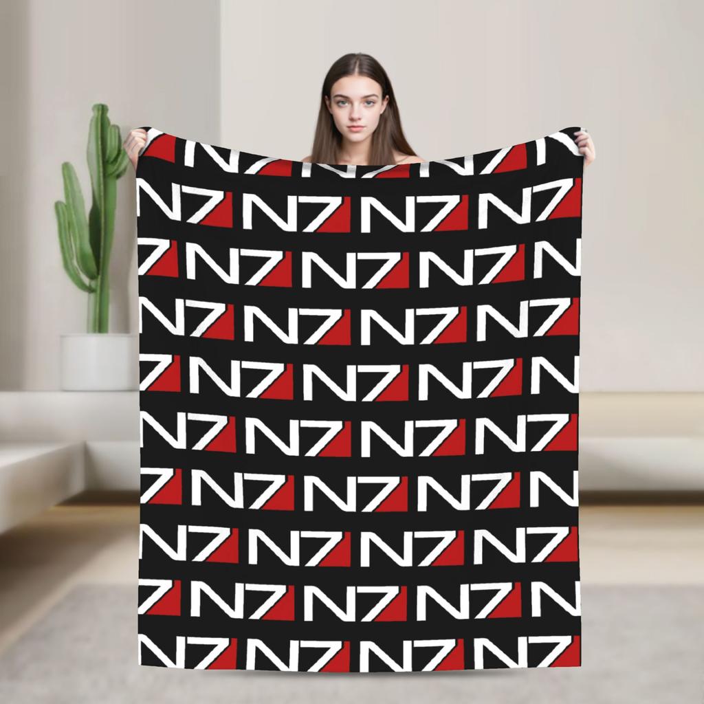 Mass Effect Garrus Vakarian Blanket  Flannel Funny Warm Throw Blanket for Coverlet Summer